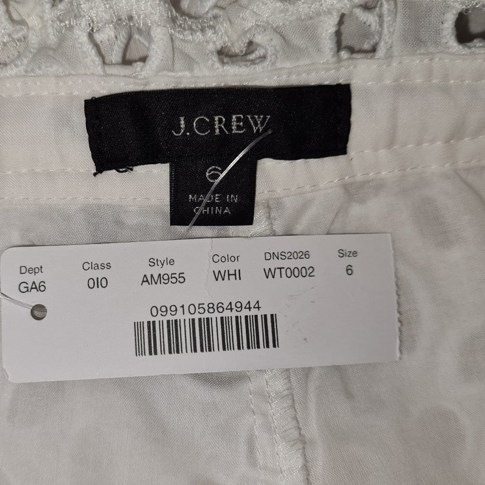 J.Crew NWT Embroidered Eyelet Shorts size 6 - Picture 9 of 9